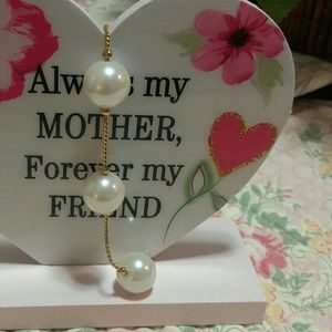 Faux gold pearl bracelet